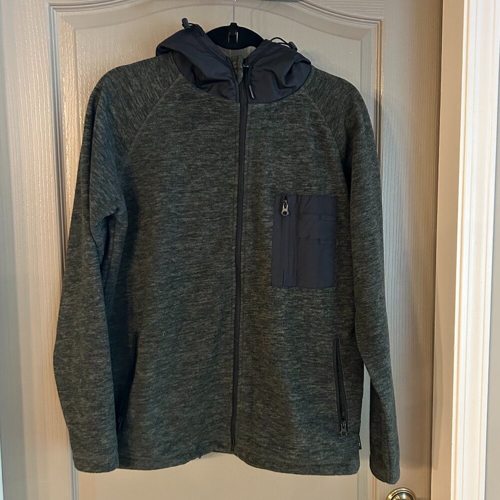 Indigo Men's Tech Fleece Zip Hoodie Jacket M – Outdoor Utility Core Vibe